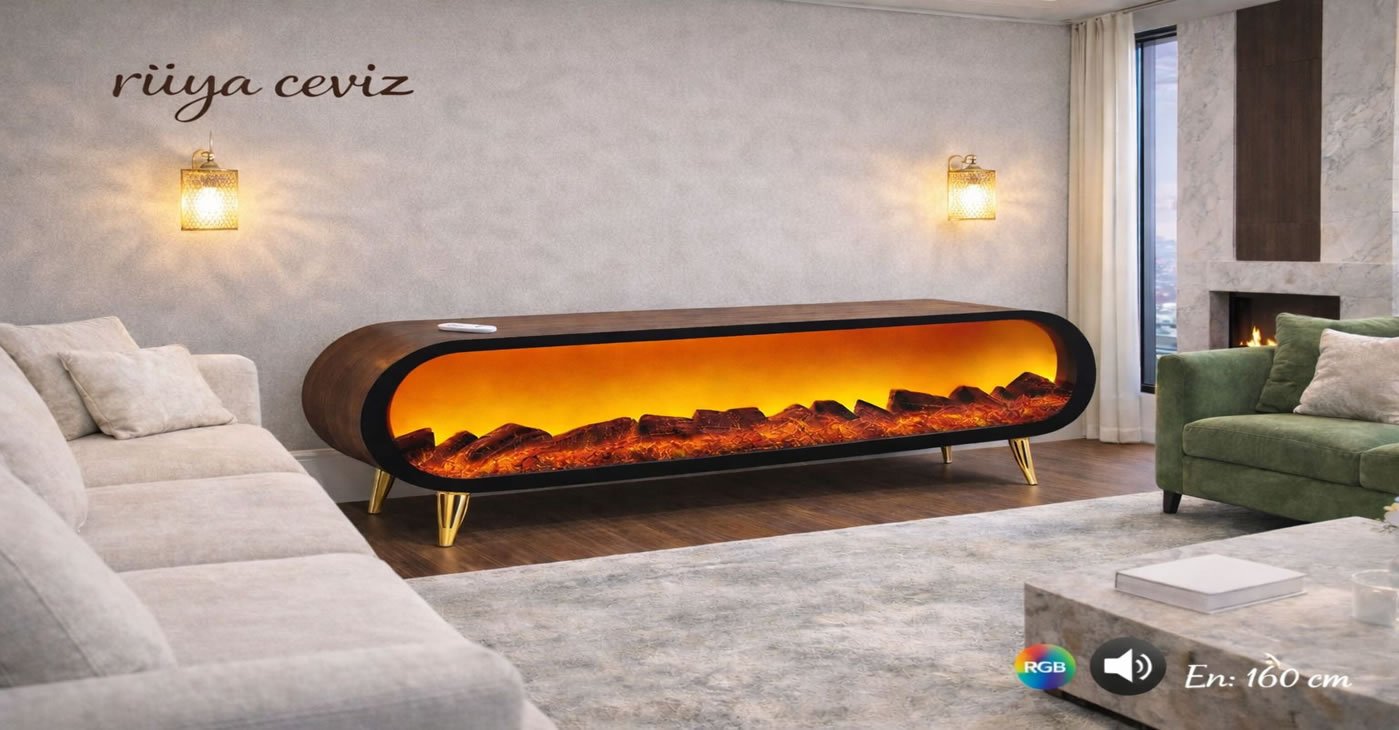 Şömineli TV Sehpası